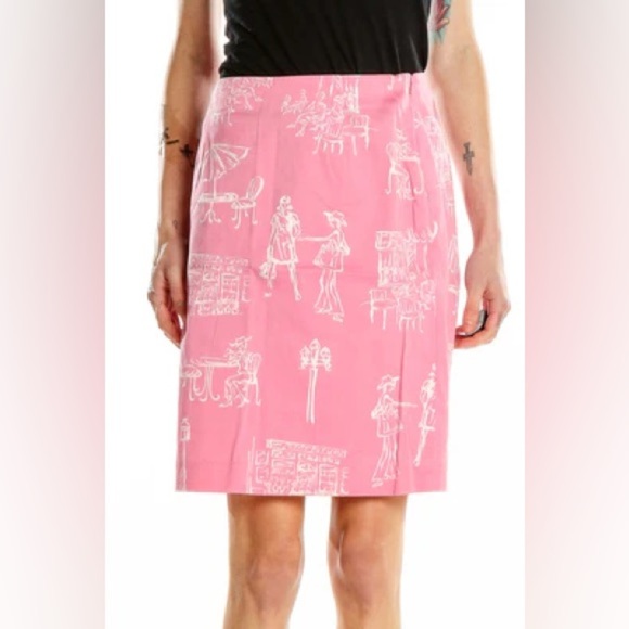 🎉SALE🎉Talbots Pink Mini Pencil Skirt Resort Wear - Picture 1 of 12